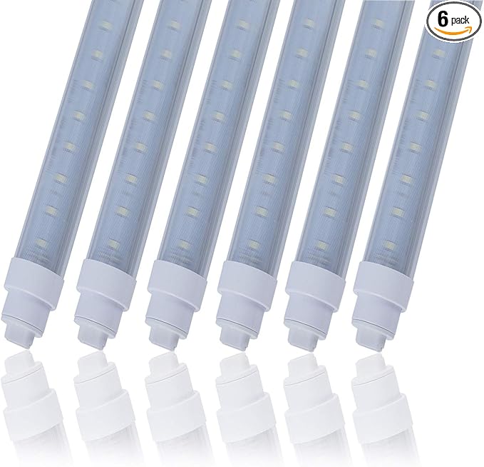 Midwestern 6 Pack T10 3FT 20W Led Tube Light Double Sided 360° Rotatable R17D Base Double Rows Led Ballast Bypass 3 Foot Advertisement Sign Lighting 6000k Cool White Striped Cover 100-277V