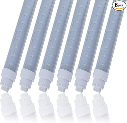 Midwestern 6 Pack T10 3FT 20W Led Tube Light Double Sided 360° Rotatable R17D Base Double Rows Led Ballast Bypass 3 Foot Advertisement Sign Lighting 6000k Cool White Striped Cover 100-277V