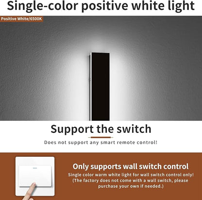 2 Pack 31.4inch Modern Exterior Wall Lights, 6000K Cold White, Outdoor Wall Mount Linear Sconces, 31W, IP65 Waterproof Minimalist Strip Led Lighting for House, Porch, Garage, Garden