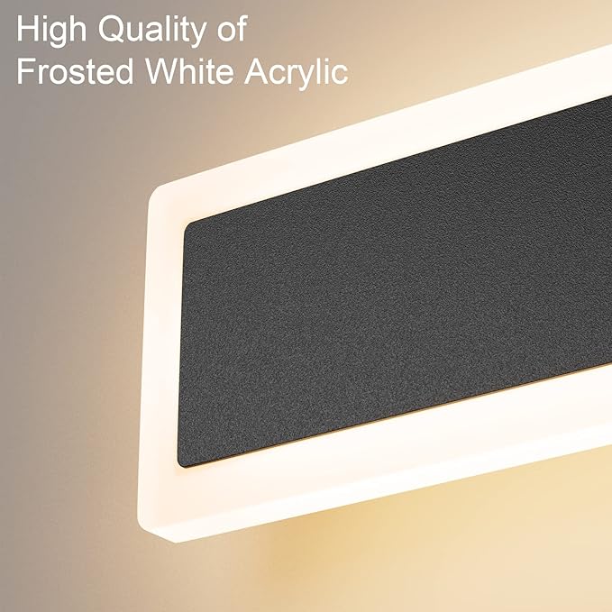 Aipsun 2 Packs Porch Wall Lights 55W 78.7 inch Long Strip Modern Outdoor Wall Light Fixture, Black Wall Mount Lighting Sconce Exterior Lights Wall Sconce 3000K for House Living Room Corridor