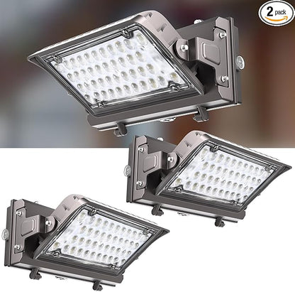 Lightdot 150W LED Wall Pack Lights, 360° Adjustable Panel with Dusk to Dawn Photocell, 22500Lm 5000K Daylight, IP65 Waterproof & Advanced Heat Dissipation Outdoor Security Lighting(Height:10~20ft)