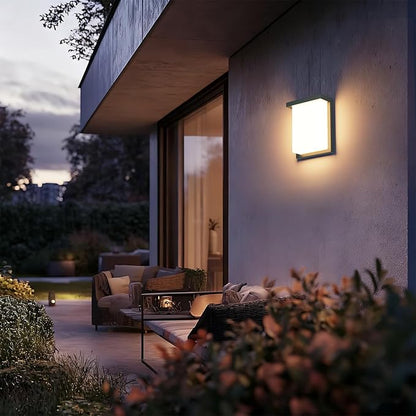 Tipace 2 Pack Modern Outdoor Led Wall Light,30W 3000K 1200Lumen Porch & Patio Hardwired Outside Wall Mount Wall Sconces,Exterior IP65 Waterproof Aluminum Wall Lamp for Front Door Garage Garden