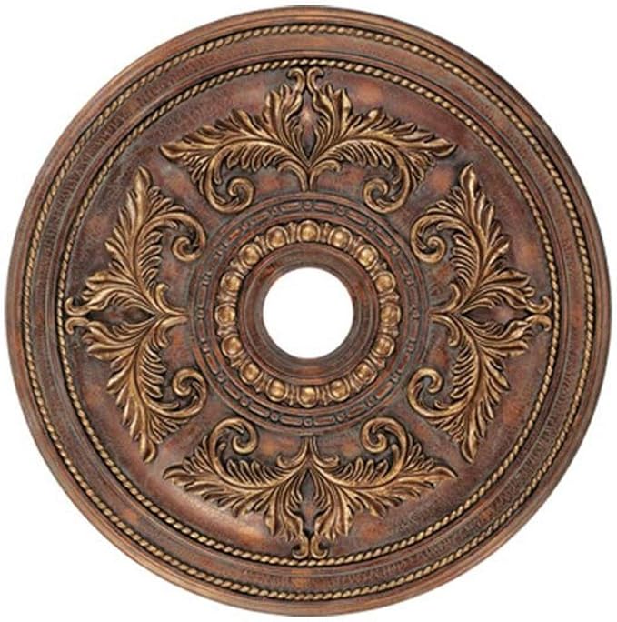 Livex Lighting 8210-30 Ceiling Medallion, Crackled Greek Bronze Medium
