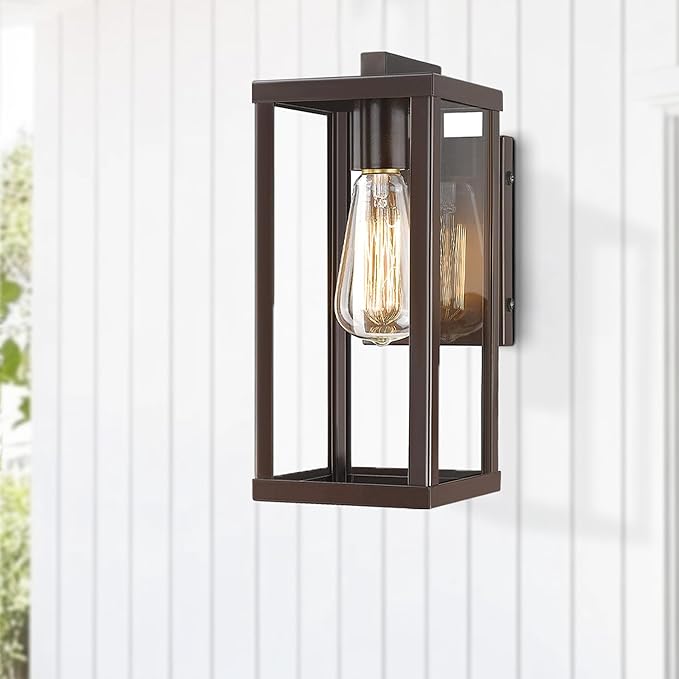 Outdoor Wall Sconce, Exterior Wall Mount Lights, Outdoor Wall Lamp, Exterior Wall Lighting Fixture,Front Door Wall Mount Lighting, Exterior Waterproof Wall Lantern for Garage,Patio (1 Pack)