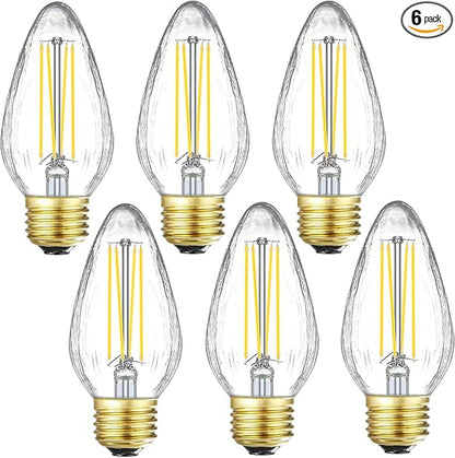 Leools E26 LED Bulb 8W Equivalent e26 led Bulb 100 Watt Dimmable Daylight 4000K E26 Edison Bulb AC120V 800lm Tubular F14 F45 LED Bulb for Pendant, Sputnik,Vanity,Chandeliers Pack of 6
