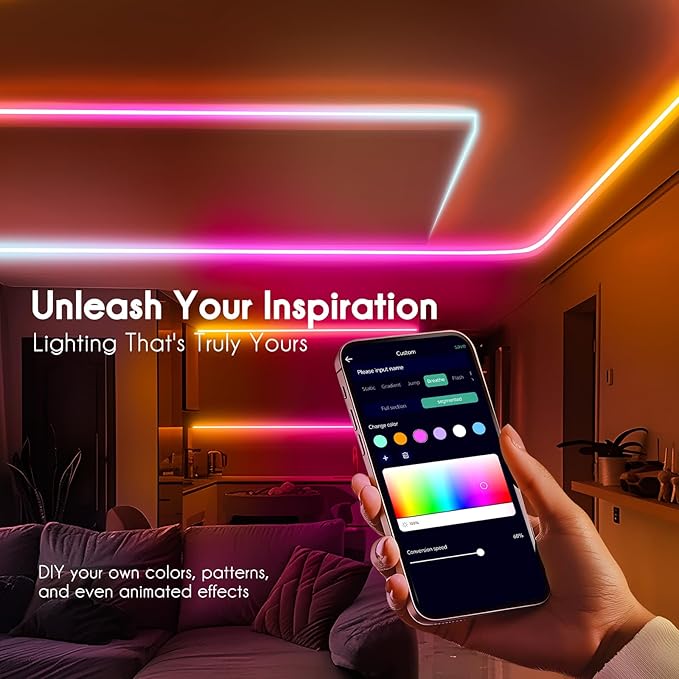 Shine Decor IP68 LED Strip Light 32.8 FT, DC 24V RGB+IC LED Strip Lights, Outdoor Rope Lights with Remote APP Control Music Sync, Color Chasing LED Lights Strip for Chrismas, Pool, Home Decor