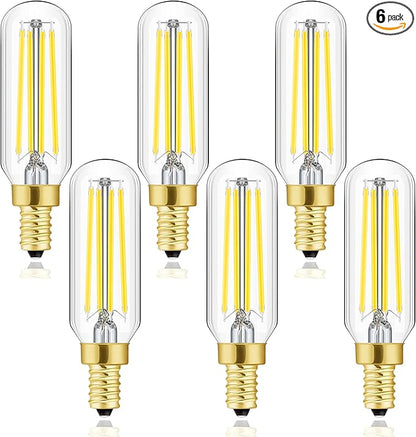 E12 LED Dimmable 8W Equal 100 watt Daylight 4000K T6 T25 E12 Candelabra Bulb for Chandeliers,Ceiling Fan,Pendant,Wall sconces AC120V 800LM e12 Light Bulb 6Pack