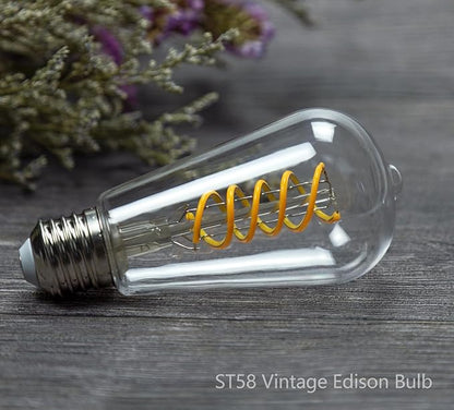 BORT 12Pack Dimmable LED Edison Bulbs,2700K Warm White, 6W Equivalent to 60W Vintage Light Bulbs, Antique Flexible Spiral LED Filament Decorative Light Bulbs