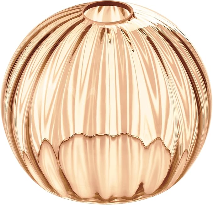 Clear Glass Shade,Replacement Globe & Cover for Lighting Fixture, 8" Diameter, Replacement with 1.65 Inch Fitter for Wall Lamps Chandeliers or Ceiling Light (1, 8Inch - Amber Glass)