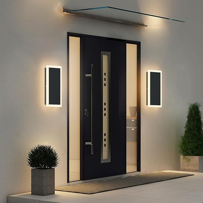 Modern LED Outdoor Wall Sconce 3000K 18W LED Outdoor Wall Mount Light Anti Rust Porch Light IP65 Waterproof Exterior Sconce for Porch,Front Door,Patio