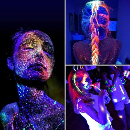 Ontesik A19 LED Black Light Bulbs,E26/E27 Base Dimmable Black Lights,12W UVA Level 395NM, Halloween Light Bulbs，Glow in The Dark，Fluorescent Poster, Body Paint,Neon Glow Party