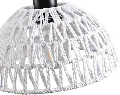 3 Pack Woven Pendant Light Fixtures,10.2" White Rattan Pendant Lights Farmhouse Basket Light Fixture Adjustable Boho Hanging Lamp for Kitchen Island Bedroom Dining Room Foyer Hallway