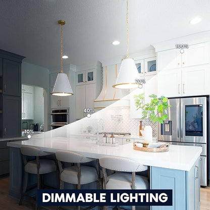 LUXRITE A23 LED Light Bulb, 33 Watt, E26 Base Bulb, 4000 Lumens, Dimmable, 5000K Bright White, 240° Beam Angle, CRI 80, 120V, Damp Rated, Shatter-Proof, UL Listed, Frosted (2 Pack)