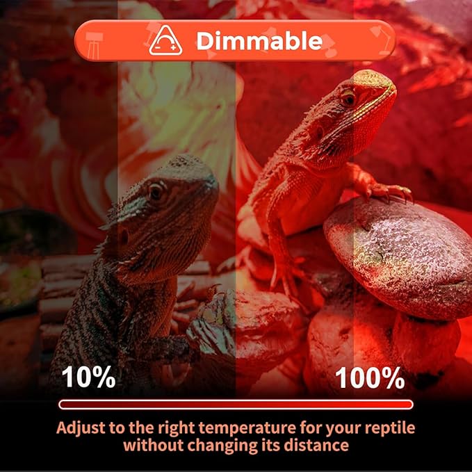 Vinaco G9 Heat Lamp Bulbs for Reptile, Dimmable Night Red UVA UVB Reptile Heat Lamp G9, 2 Pin Base Mini G 9 Halogen Bulbs 50W 120V, Infrared Heat Lamp for Bearded Dragon Gecko Turtle Lizard