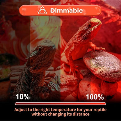 Vinaco G9 Heat Lamp Bulbs for Reptile, Dimmable Night Red UVA UVB Reptile Heat Lamp G9, 2 Pin Base Mini G 9 Halogen Bulbs 50W 120V, Infrared Heat Lamp for Bearded Dragon Gecko Turtle Lizard