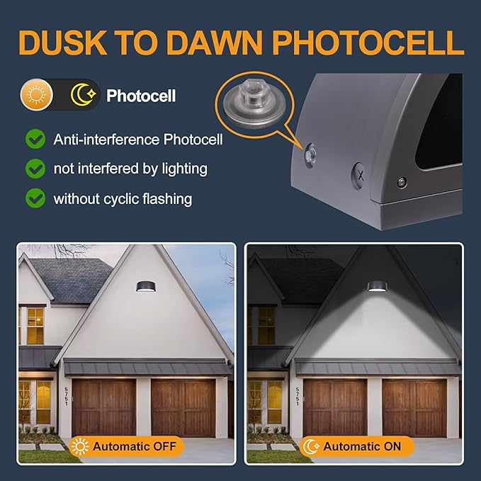 120W Up and Down LED Wall Pack Light, 3000/4000/5000K 3CCT, 60/80/100/120W Selectable, Commercial Security Lighting Outdoor LED Wall Lights for Building Parking Lot Warehouse,100-277V, ETL Listed
