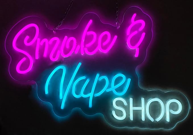 Neon Signs for Wall Decor Smoke Vape Shop Sign Neon Led Handmade LED Neon Tubing Signs