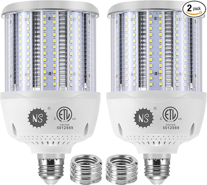 S 2-Pack 80W LED Corn Bulbs,5000K,AC100-277V,12000lm,E26/E39 Base,LED Replacement Metal Halide HID CFL for Commercial Industrial Lighting Warehouse High Bay Light Fixture Garage Workshop