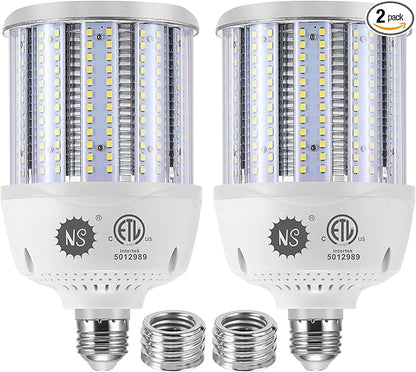 S 2-Pack 80W LED Corn Bulbs,5000K,AC100-277V,12000lm,E26/E39 Base,LED Replacement Metal Halide HID CFL for Commercial Industrial Lighting Warehouse High Bay Light Fixture Garage Workshop