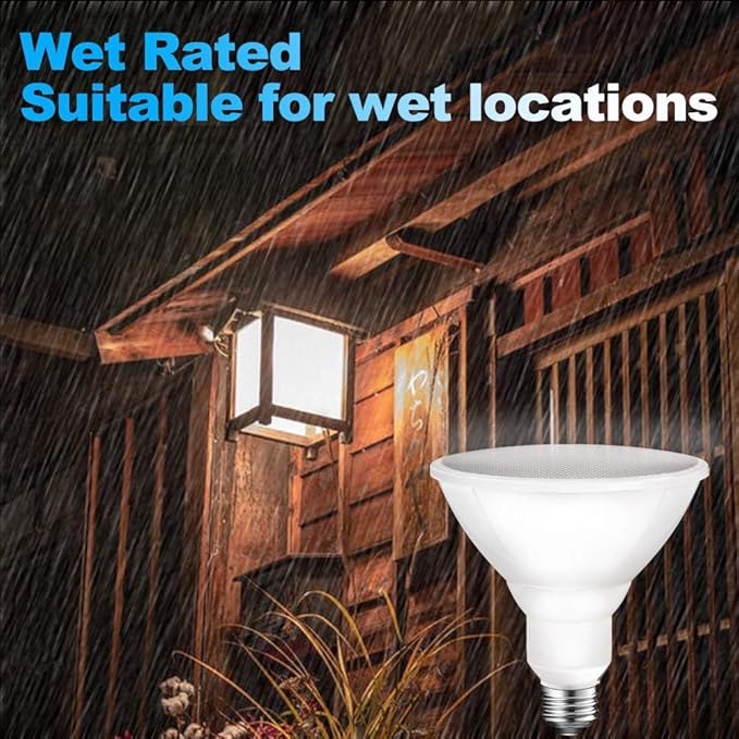 Energetic PAR38 LED Flood Outdoor Light Bulb, 2700K Soft White, 90 Watt Equivalent (11W), Wet Rated, 900LM, E26 Base, Non-Dimmable, ETL, 6 Pack