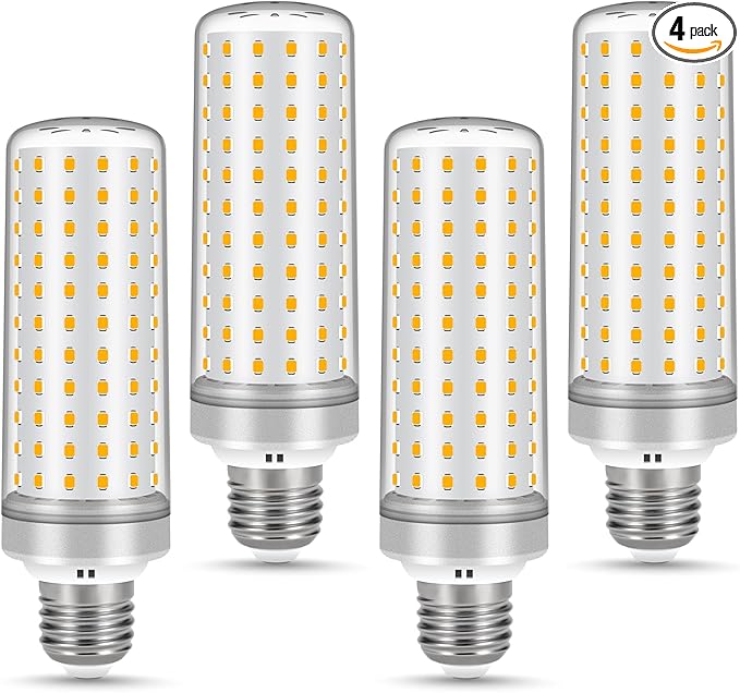 E26 LED Bulbs, 40W LED Light Bulbs Equivalent 400W, 3000K Sunset Color Warm Light, Not Dimmable, AC 85-265V, E26 Light Bulbs (4 Pack)