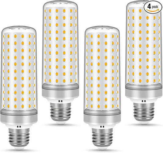 E26 LED Bulbs, 40W LED Light Bulbs Equivalent 400W, 3000K Sunset Color Warm Light, Not Dimmable, AC 85-265V, E26 Light Bulbs (4 Pack)