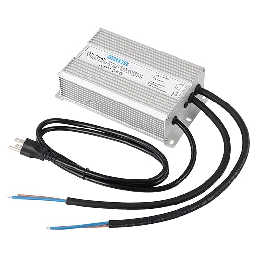 LED Driver 12V500W Waterproof Power Supply 110V/130V AC to 12V DC 41.6A Low Voltage Switching Power Supply IP67 Underwater Lighting LED Light Module Waterproof Transformer
