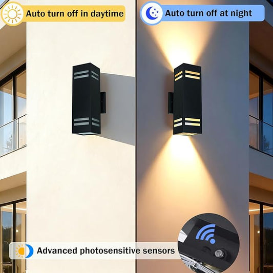 Up and Down Outdoor Wall Lights Fixture – ETL Listed, Aluminum Waterproof Wall Mount Square Design- Modern Exterior Lighting Outdoor Wall Sconce for Porch, Patio