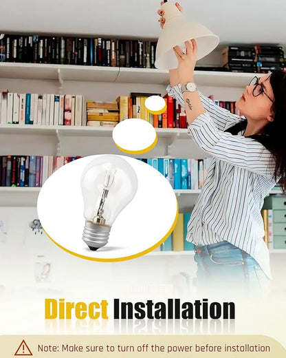 A55 E27 Halogen Lamp 220V 53W 96 * 55mm 2700K Halogen Bulb Clear Replacement Fit for Incandescent Lamp(53W),10PCS