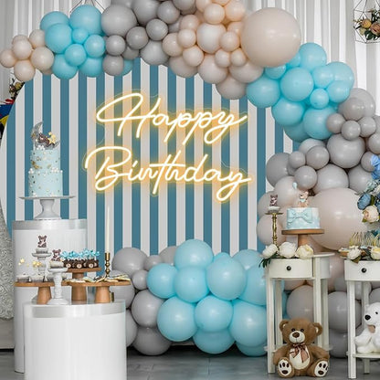 30" x 21" Happy Birthday Neon Sign Large Happy Birthday LED Neon Light Signs with Dimmable Switch 12V Power Adapter for Party Wall Decoration Bar Rave Home Decor Backdrop(Warm White,30" x 21")