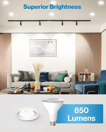 Sunco 10 Pack PAR30 LED Bulb, Outdoor Flood Light Bulbs, Exterior Long Neck Lighting, 850 LM, 11W (75W Equivalent), 6000K Daylight Deluxe, E26 Base, Dimmable, IP65 Waterproof UL