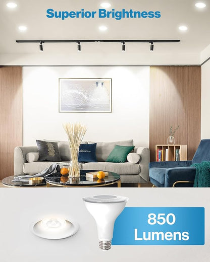 Sunco 10 Pack PAR30 LED Bulb, Outdoor Flood Light Bulbs, Exterior Long Neck Lighting, 850 LM, 11W (75W Equivalent), 2700K Soft White, E26 Base, Dimmable, IP65 Waterproof UL