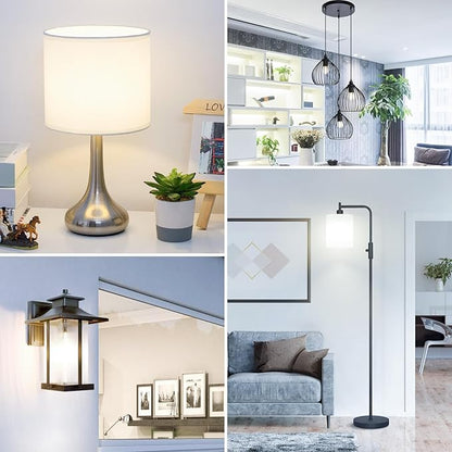 A19 E26 Base Dimmable Edison LED Bulb, 6W(60 Watt Equivalent) Stepless Dimming Light Bulbs 600lm, 5000K Daylight White, Vintage Clear Glass LED Filament Bulb for Home, Wall Sconce, Chandelier, 6 Pack