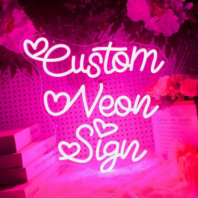 Custom Neon Signs, Personalized LED Neon Light for Wal Decor, Bar, Wedding, Business - Any Text/Logo/Decor Aesthetic Birthday Gift