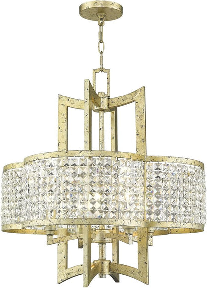 Livex Lighting 50575-28 Gramercy 4-Light Chandelier, Light Gold