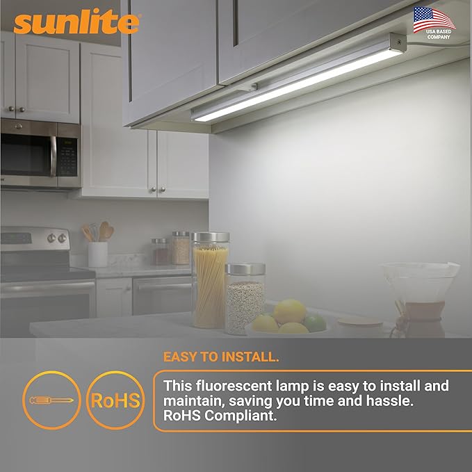 Sunlite 30340 F28T5/841 4 Foot T5 Linear Fluorescent Lamp, 28 Watts, 2500 Lumens, 4100K Cool White, Miniature G5 Bi-Pin Base, ROHS Compliant, High Performance Straight Tube, 40 Pack