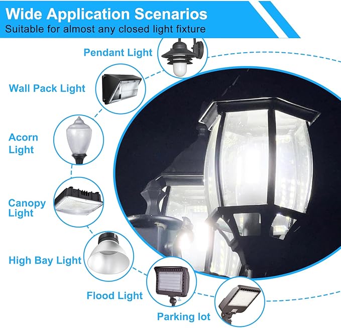2 Pack 200W Equivalent Led Corn Light Bulb, 3600 Lumen 6000K Daylight 30W LED Corn Lamp, E26/E27 Medium Base for Indoor Garage Factory Warehouse Backyard 85V-265V