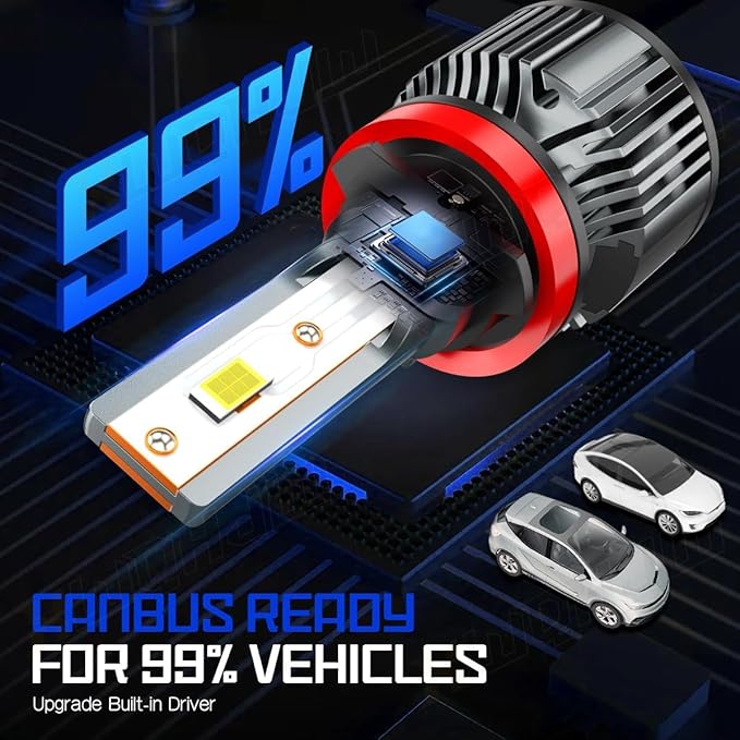 Compatible For Nissan Altima High Low Beams 2007 2008 2009 2010 2011 2012 2013 2014 2015 2016 2017 2018, Hi/Lo Light Bulbs, 6500K White, 500% Brightness, Plug n Play, for Off-Road Use Only, Pack of 4