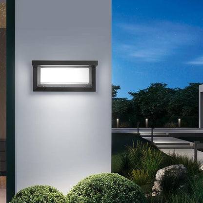 4 Pack 24W LED Outdoor Wall Lights Exterior/Interior Adjustable 3-Color Sconces Lights 2100LM IP65 Waterproof Modern Outdoor Wall Mount Lighting Fixtures Aluminum Wall Lights Compatible with Dimmers