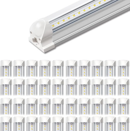 SHINESTAR Led Shop Lights, 40W 5000LM 5000K LED Shop Light Super Bright 75% Energy-Saving Linkable T8 Light Tube Integrated Fixture for Workshop Garage (4FT/40 Pack)