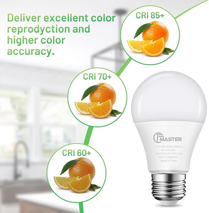 A19 LED Light Bulb, LED Bulbs 100 Watt Equivalent, 3000K Warm Light Bulbs, 1500 Lumens, E26 Standard Base Lightbulb, Non-Dimmable 15 Watt Soft White Bulbs for Home, ETL Listed(10-Pack)