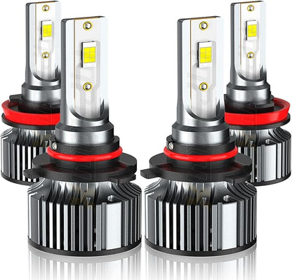 Compatible For Dodge RAM 1500 2500 3500 High Low Beams Light Bulbs 2009 2010 2011 2012 2013 2014 2015 2016 2017 2018 2019 2020 2021 2022 2023, 6500K White, 500% Brightness, for Off-Road Use Only, 4PCS
