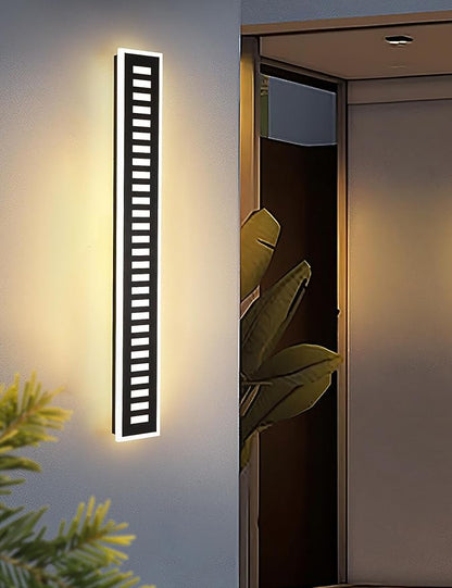 Outdoor Wall Light LED 42W 30000K 35.4in Long - Black Metal Waterproof Modern Exterior Lighting Fixture,Frosted Acrylic Porch Sconce,for Patio,Garage,Courtyard
