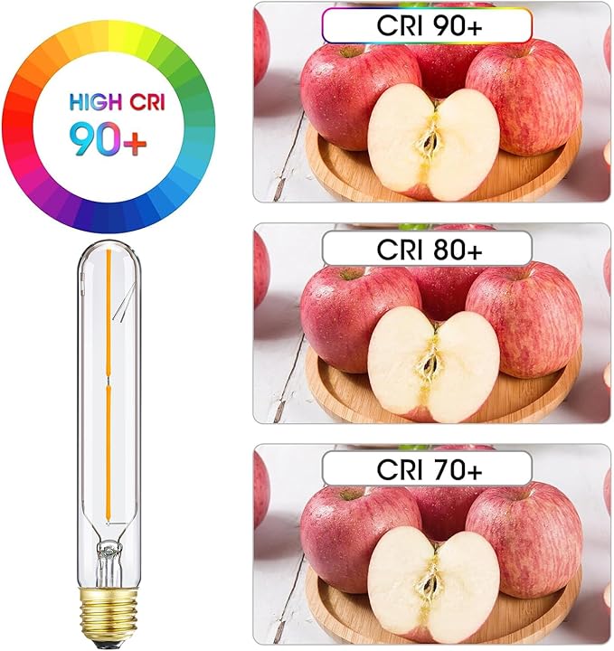 Tubular E26 LED Bulb 4W Equal 40 Watt Warm White 2700K E26 Edison AC120V 400lm Tube T9 T10 LED Light Bulb for Rustic Pendant,Chandeliers,Wall sconces 4Pack