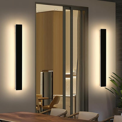 Mikeru 39inch Outdoor Wall Light Fixtures, 3000k Exterior Wall Sconces, Acrylic Invisible Exterior Wall Light for Porch Modern Outdoor Wall Mount Lighting for House Porch Patio Garage
