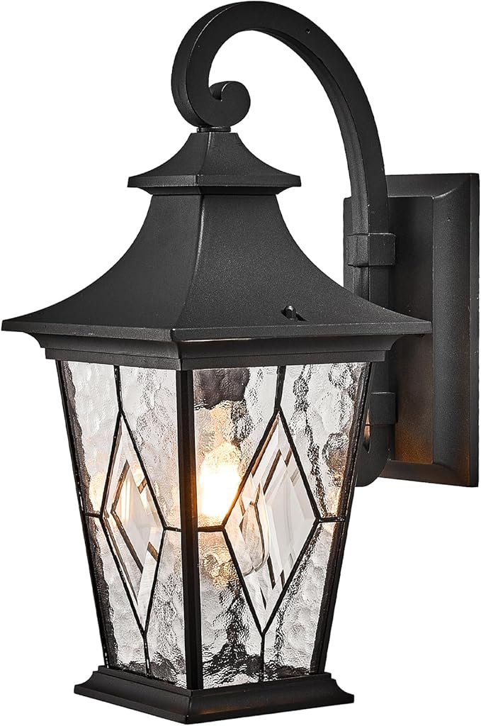 Porch Light Outdoor Modern Outside Sconce Lights in Black Finish 18 Inch Large Garage Outdoor Wall Lamp for House Garage and Entryway