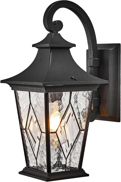 Porch Light Outdoor Modern Outside Sconce Lights in Black Finish 18 Inch Large Garage Outdoor Wall Lamp for House Garage and Entryway