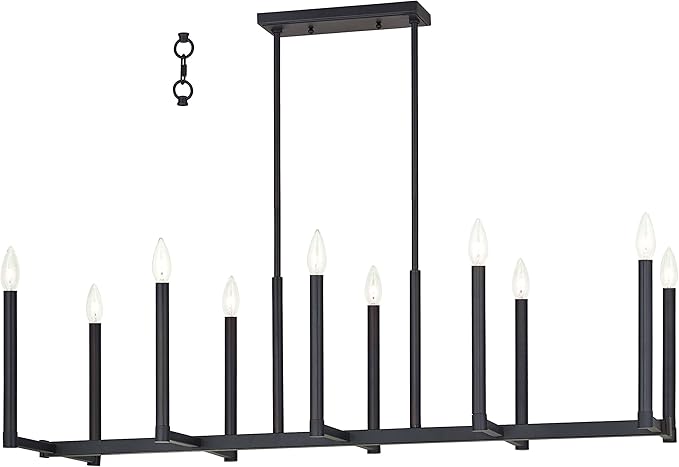 Livex Lighting 40259-07 Bronze Chandelier, 42.5" x 16" x 48.5"