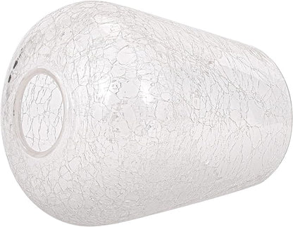 Wine Glass Lamp Shade for Lighting Fixture, 6.3" Height, 1-5/8 Inch Fitter, 3 Pack Clear Crackle Effect Glass Replacement Globe Shade