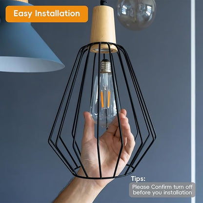 Jensense Edison LED Light Bulbs 8Watt Dimmable, 2700K Warm White, E26 Base, 60W Equivalent, Vintage Bulbs 800lm CRI 90, 8 Pack